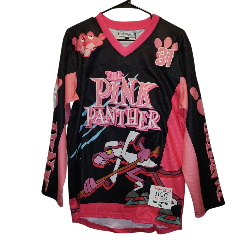 Pink Panther Graphic Men's Jersey - Black and Pink
